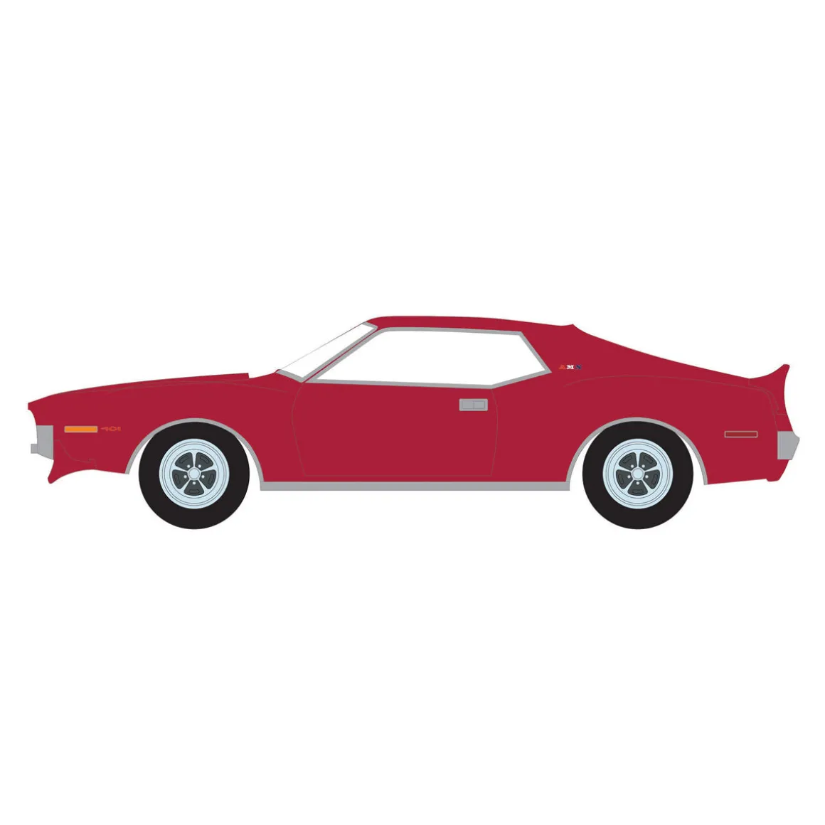 1/64 1971 AMC Javelin, Matador Red with White Hood Stripe, Showroom Floor Series 6