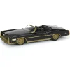 1/64 1976 Cadillac Eldorado Convertible, Black & Gold, California Lowriders Series 6