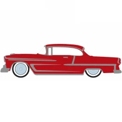 1/64 1955 Chevrolet Bel Air Lowrider, Red & Silver, California Lowriders Series 5