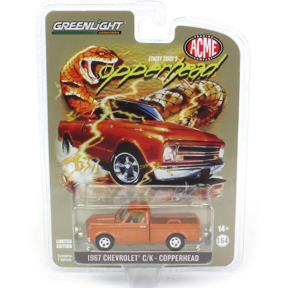 1/64 1967 Chevrolet C10 Pickup, Stacey David's Gearz Copperhead, Acme Exclusive