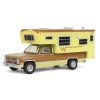 1/64 1986 Chevrolet C20 Silverado with Winnebago Slide in Camper, Copper and Tan