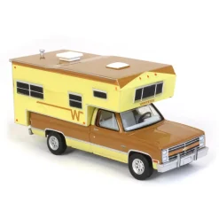 1/64 1986 Chevrolet C20 Silverado with Winnebago Slide in Camper, Copper and Tan