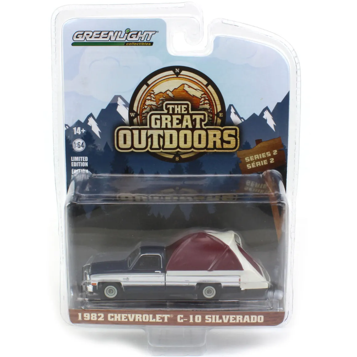 1/64 1982 Chevrolet C-10 Silverado with Truck Bed Tent, Great Outdoors Series 2