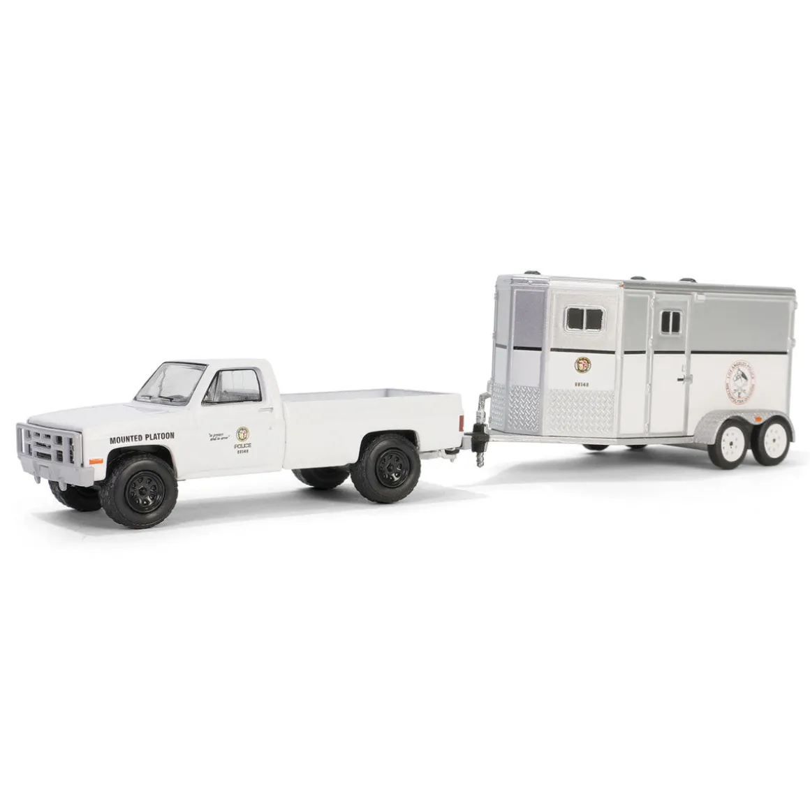 1/64 1987 Chevrolet C20 with Horse Trailer, LAPD Search & Rescue Mounted Platoon, Hitch & Tow Series 31