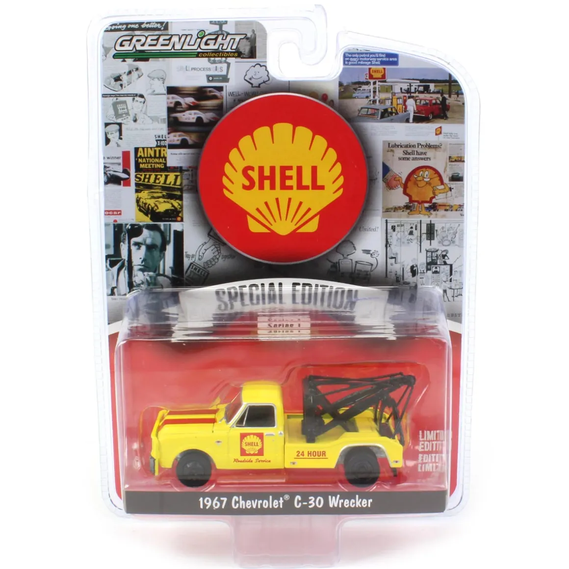 1/64 1967 Chevrolet C-30 Wrecker, Shell Roadside Service 24 Hour, Shell Oil Series 1
