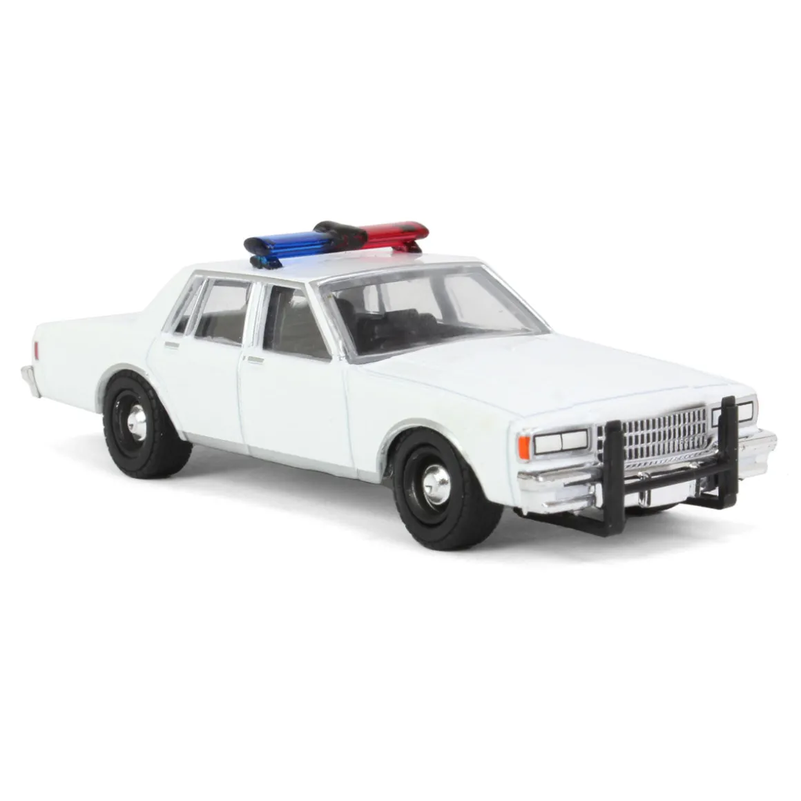 1/64 1980-90 Chevrolet Caprice, Blank White with Light Bar & Grill Guard, Hot Pursuit