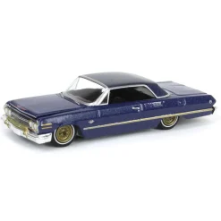 1/64 1963 Chevrolet Impala, Dark Blue & Gold, California Lowriders Series 5