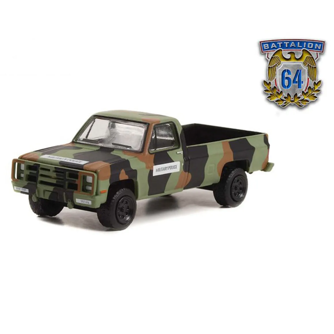1/64 1985 Chevrolet M1008 CUCV, US Army Military Police, Camo, Battalion 64 Series 2