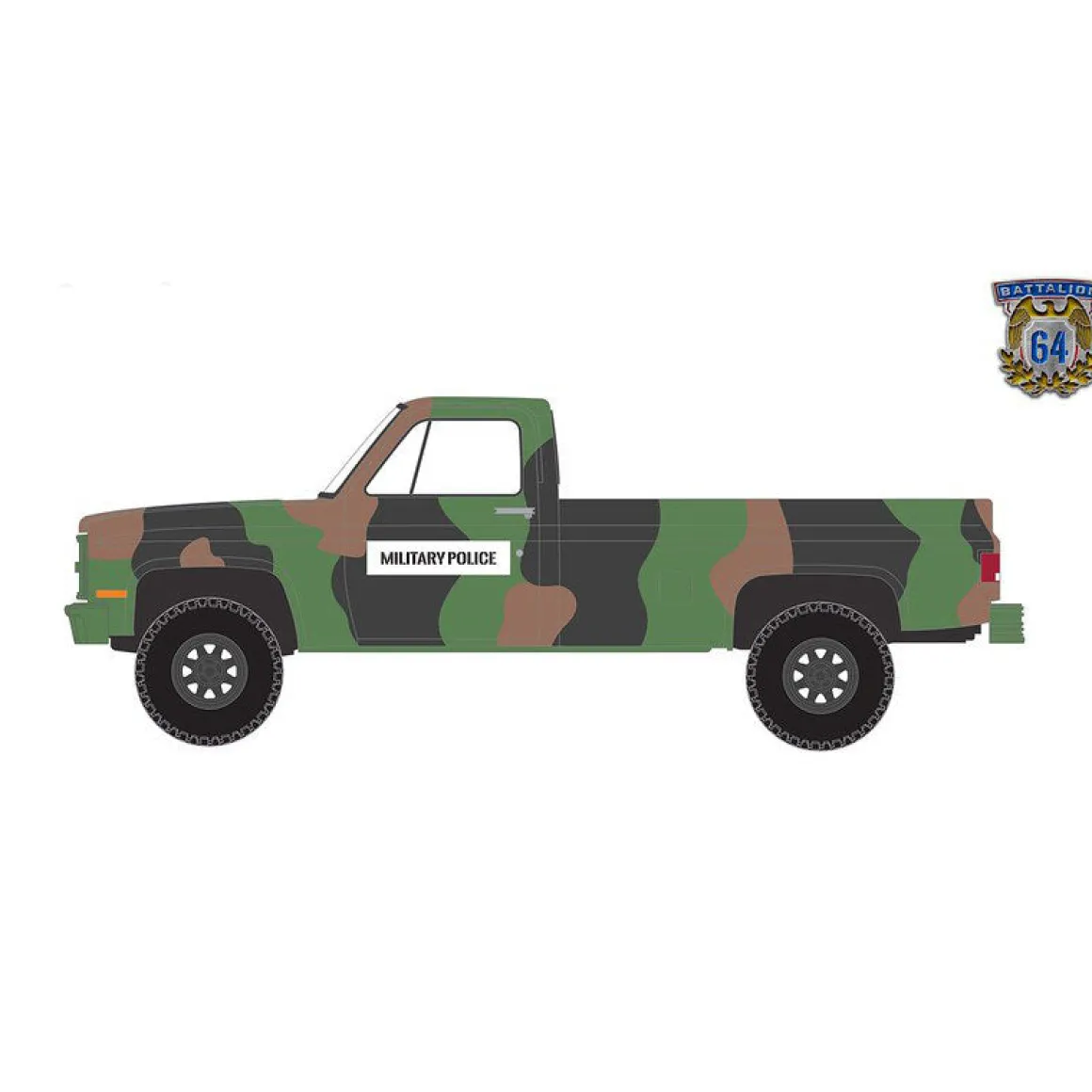 1/64 1985 Chevrolet M1008 CUCV, US Army Military Police, Camo, Battalion 64 Series 2