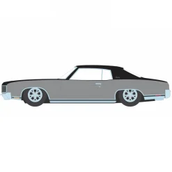 1/64 1972 Chevrolet Monte Carlo, Silver & Black, California Lowriders Series 5