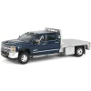 1/64 2016 Chevrolet Silverado 3500 Flatbed Dually, Blue, B&B Toys Exclusive