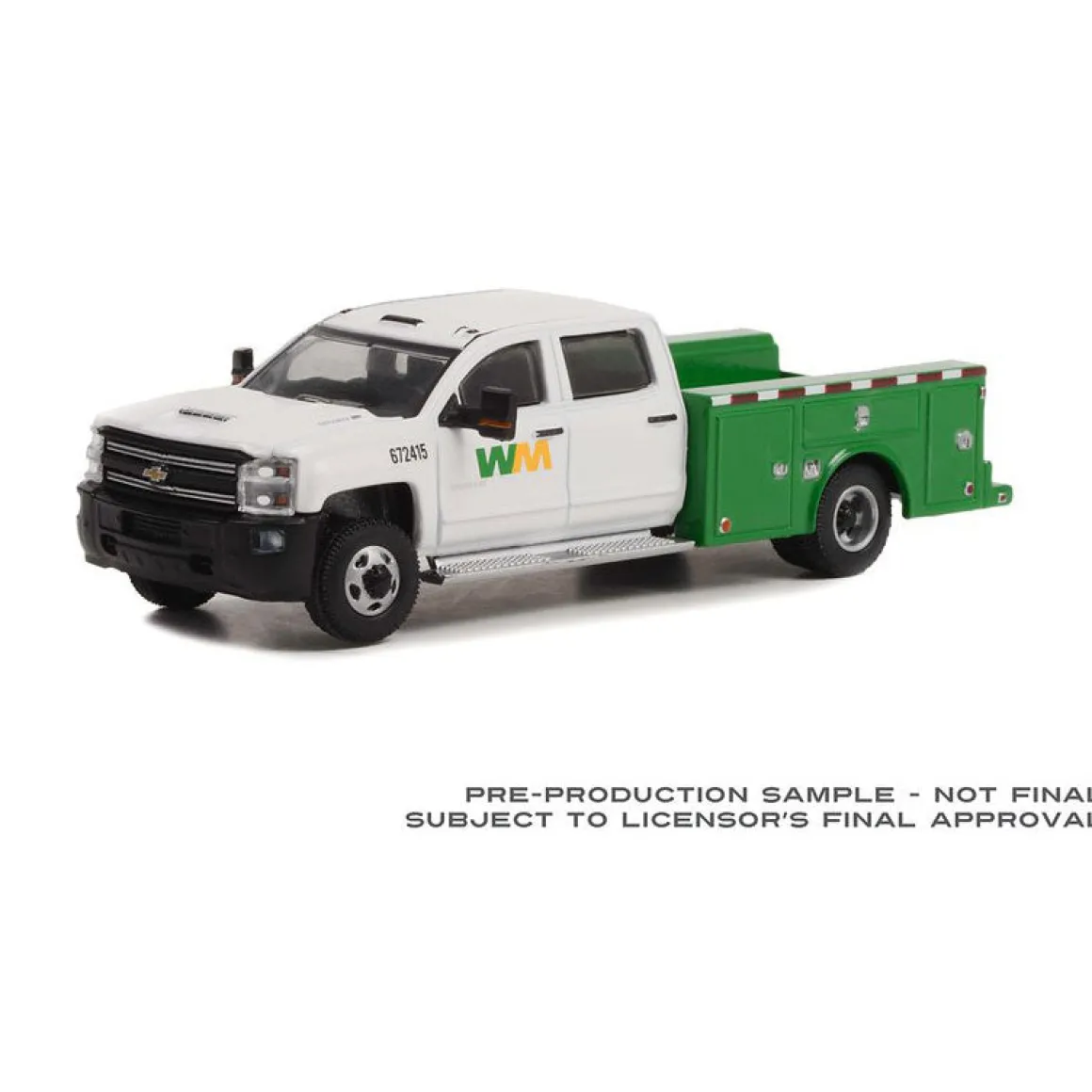 1/64 2018 Chevrolet Silverado 3500 Service Bed, Waste Management, Dually Drivers Series 10