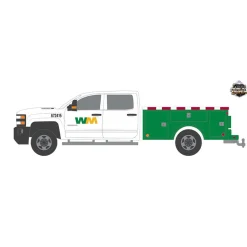 1/64 2018 Chevrolet Silverado 3500 Service Bed, Waste Management, Dually Drivers Series 10