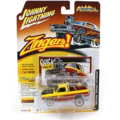 1/64 1985 Chevrolet Silverado, Golden Yellow, Zingers by Johnny Lightning
