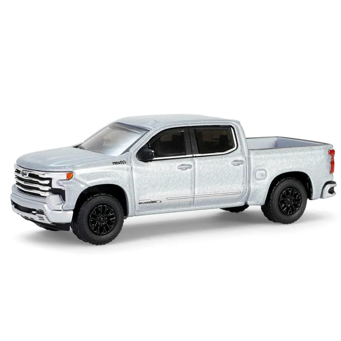 1/64 2024 Chevrolet Silverado High Country with Pop-Up Camper, Sterling Gray, Hitch & Tow Series 32