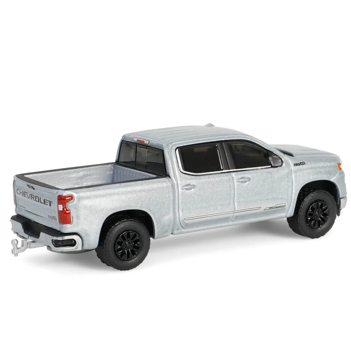 1/64 2024 Chevrolet Silverado High Country with Pop-Up Camper, Sterling Gray, Hitch & Tow Series 32