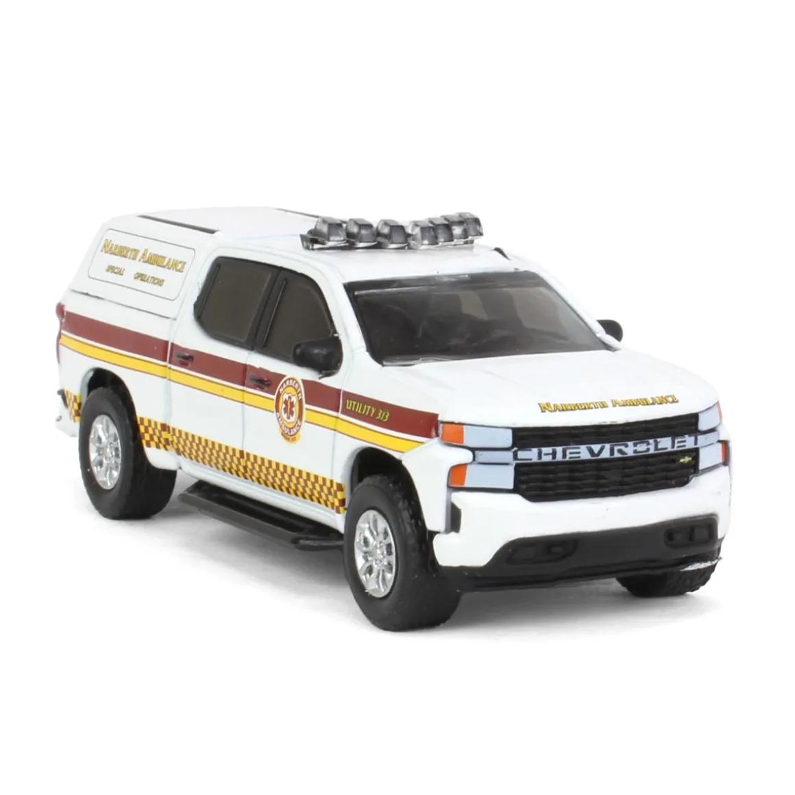 1/64 2020 Chevrolet Silverado, Narberth PA Ambulance, First Responders Series 1