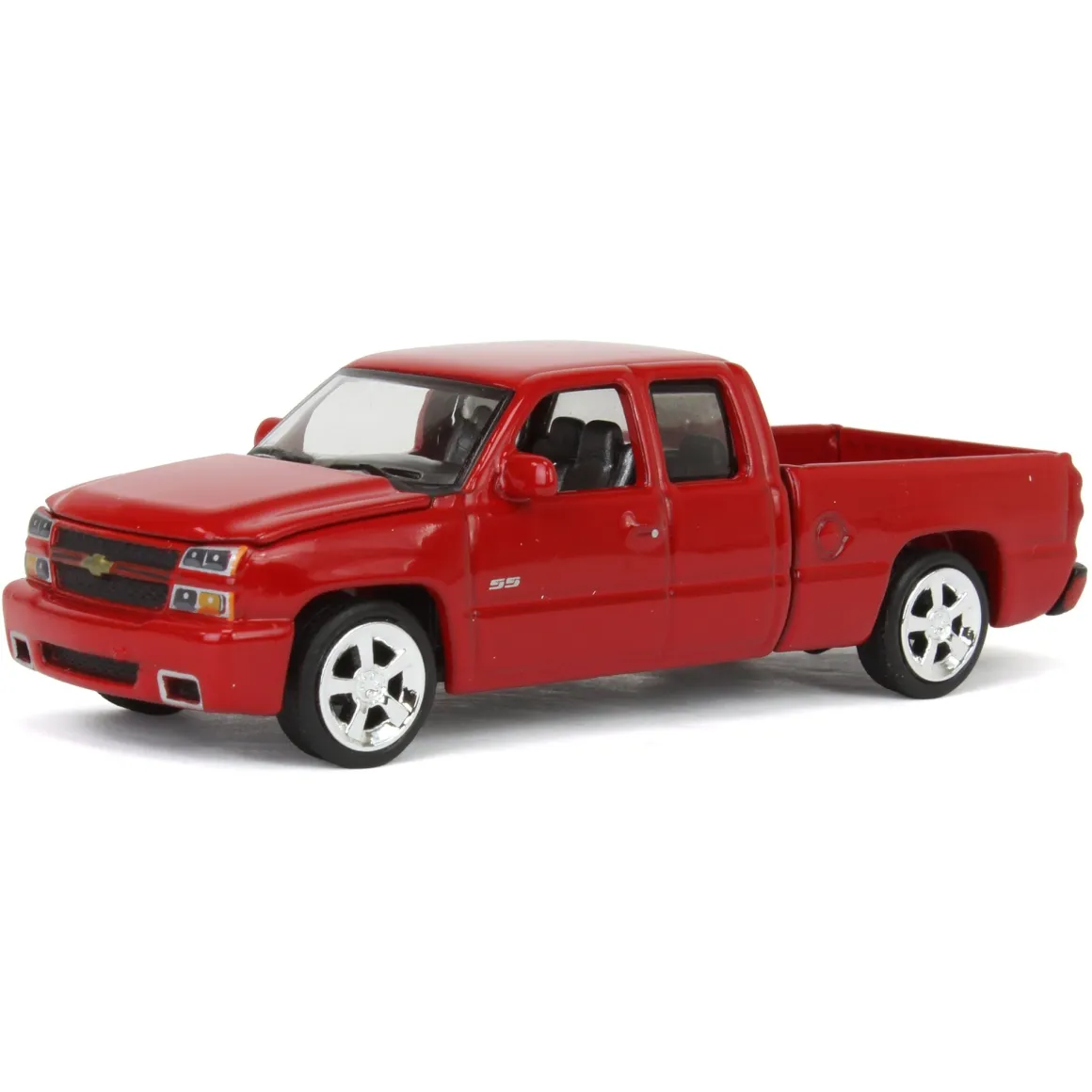 1/64 2006 Chevrolet Silverado SS Extended Cab Fleetside Pickup Truck, Victory Red, Auto World