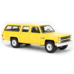 1/64 1987 Chevrolet Suburban K20 Custom Deluxe, Construction Yellow, Blue Collar Series 13