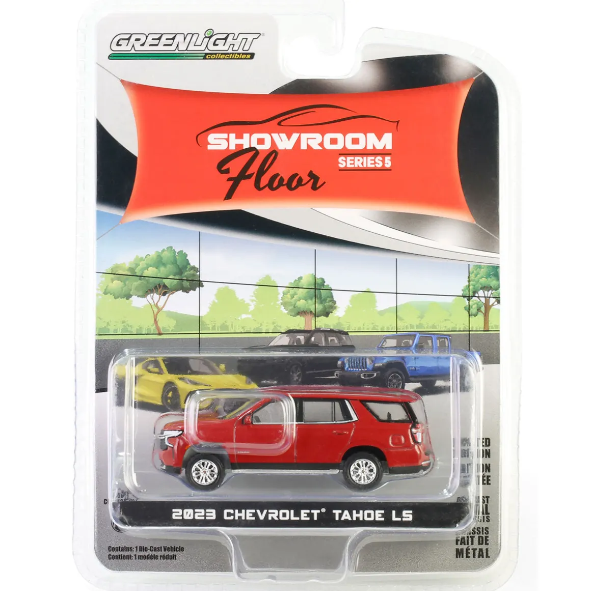 1/64 2023 Chevrolet Tahoe LS, Radiant Red, Showroom Floor Series 5