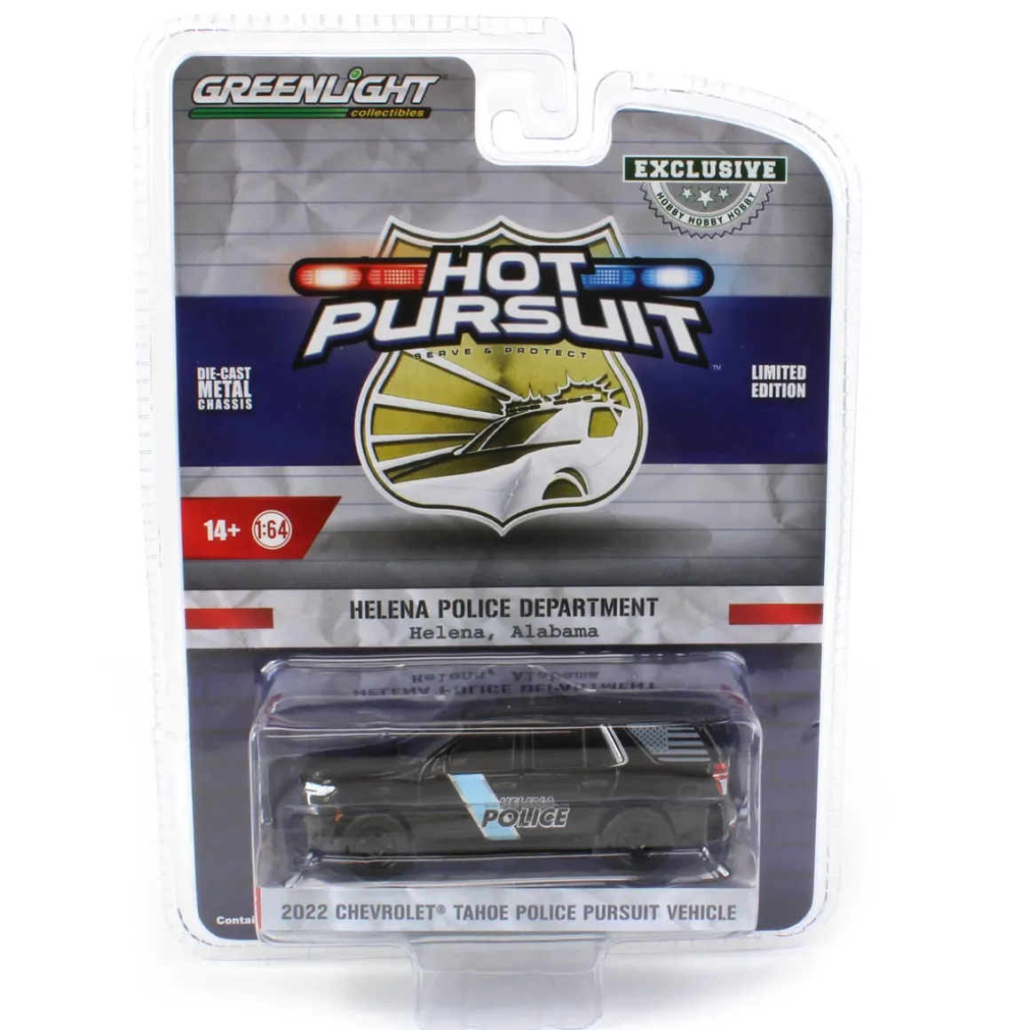1/64 2022 Chevrolet Tahoe Police Pursuit Vehicle, Helena Police Alabama