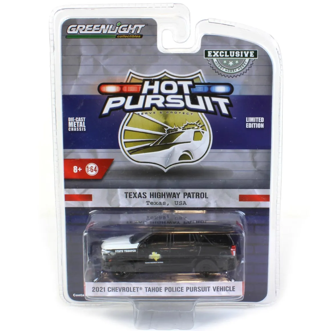 1/64 2021 Chevrolet Tahoe Police Pursuit Vehicle, Texas Highway Patrol