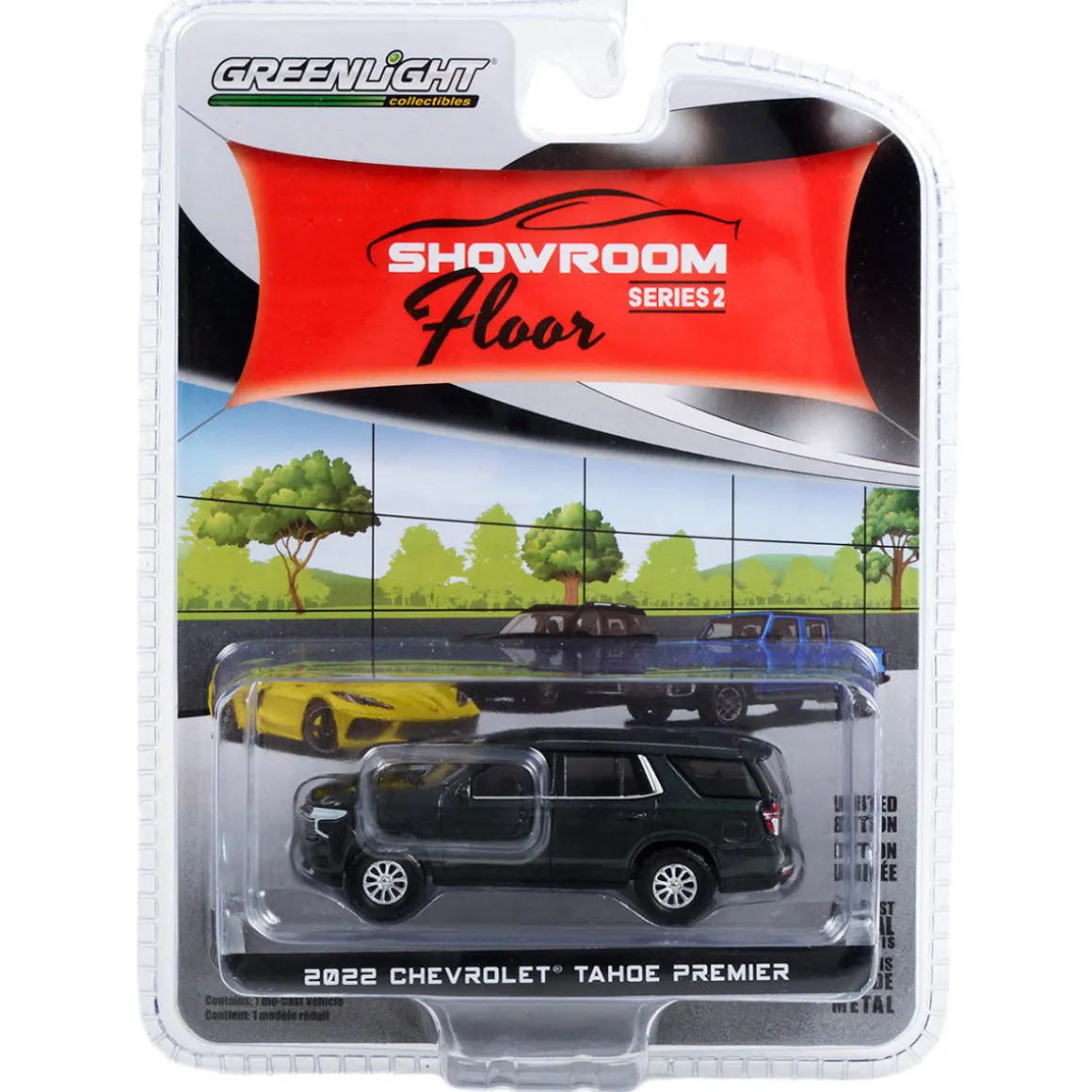 1/64 2022 Chevrolet Tahoe Premier, Evergreen Gray, Showroom Floor Series 2