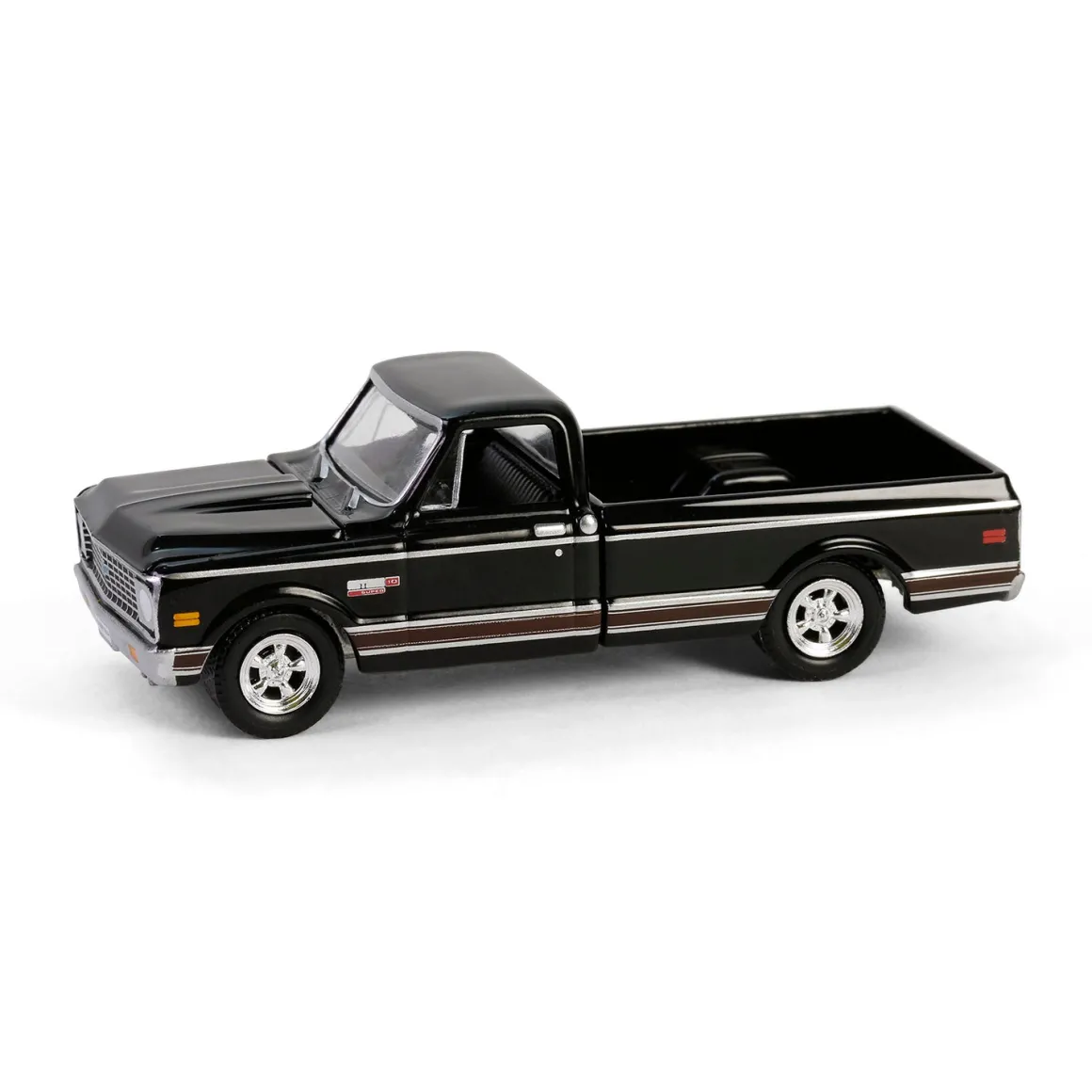 1/64 1972 Chevy Cheyenne C10 Short Bed, Black, Hobby Exclusive