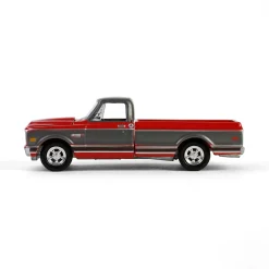 1/64 1972 Chevy Cheyenne C10 Short Bed, Ruby Red & Gunmetal Gray, Hobby Exclusive