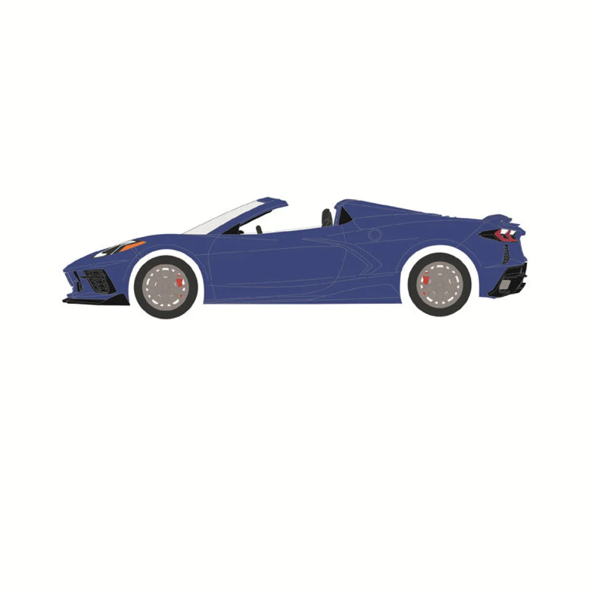 1/64 2021 Corvette Stingray Convertible, Elkhart Lake Blue, GreenLight Muscle Series 30