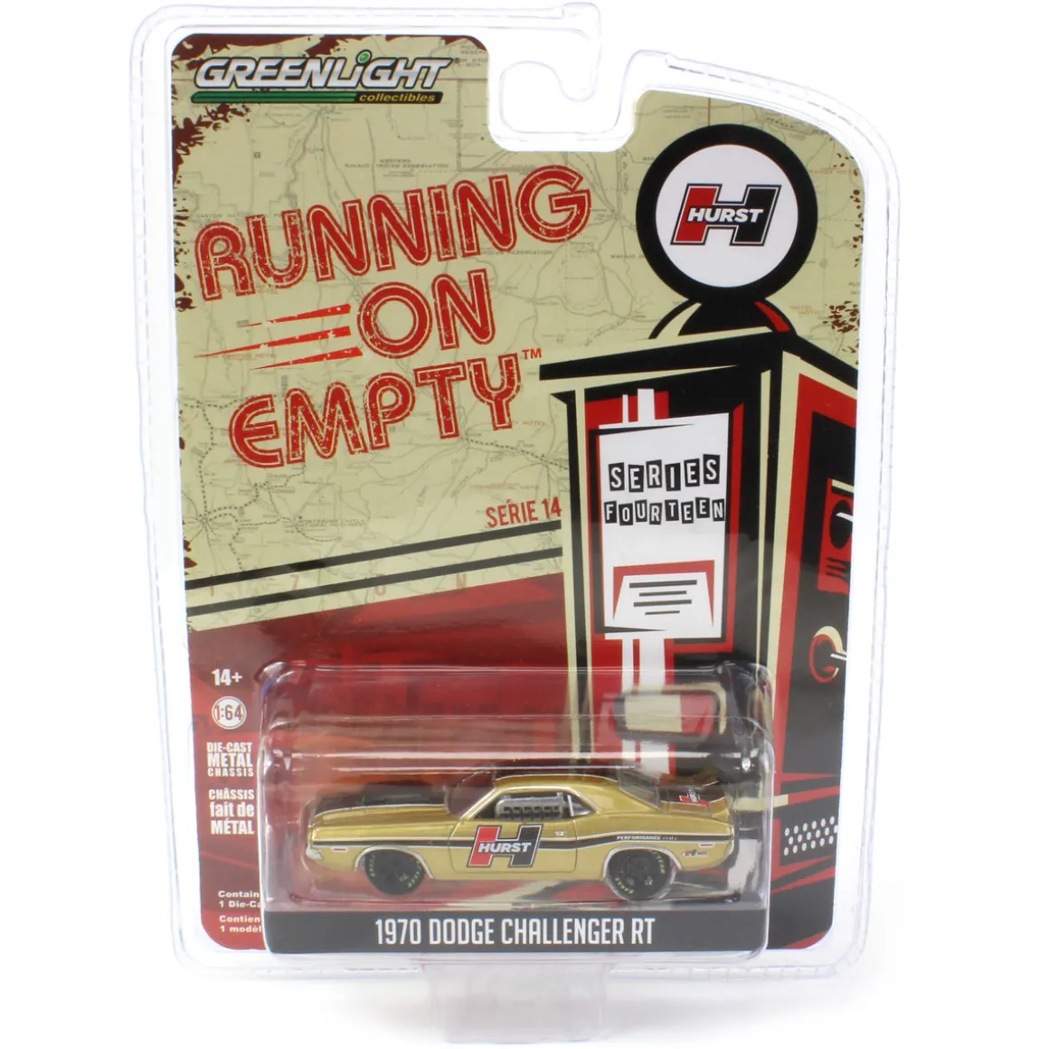 1/64 1970 Dodge Challenger RT, Hurst Performance, Running on Empty Series 14