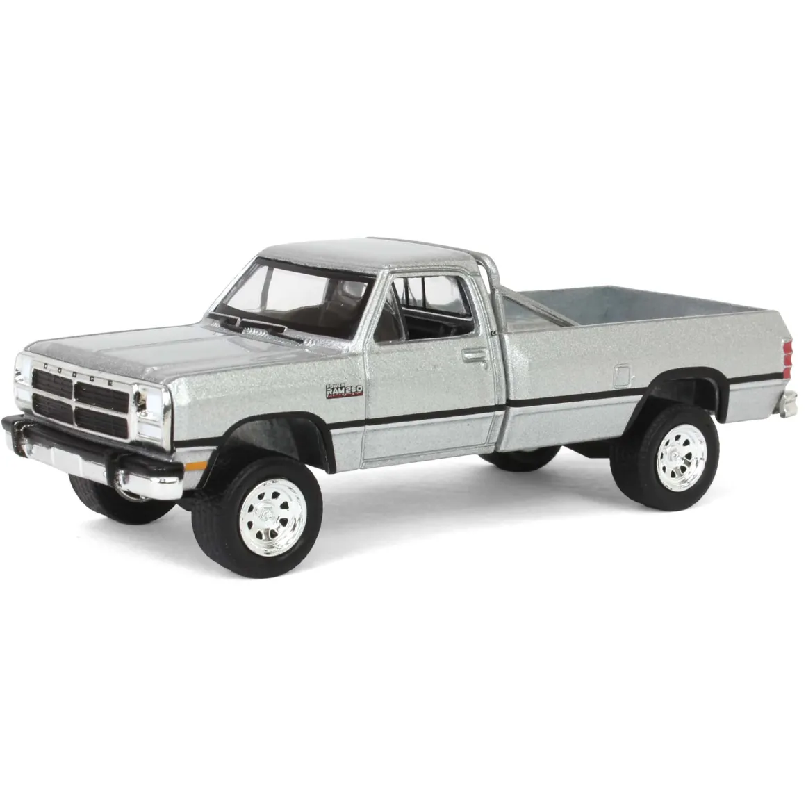 1/64 1992 Dodge Ram D250 Power Ram Lifted with Rollbar, Sterling Silver, All-Terrain Series 16