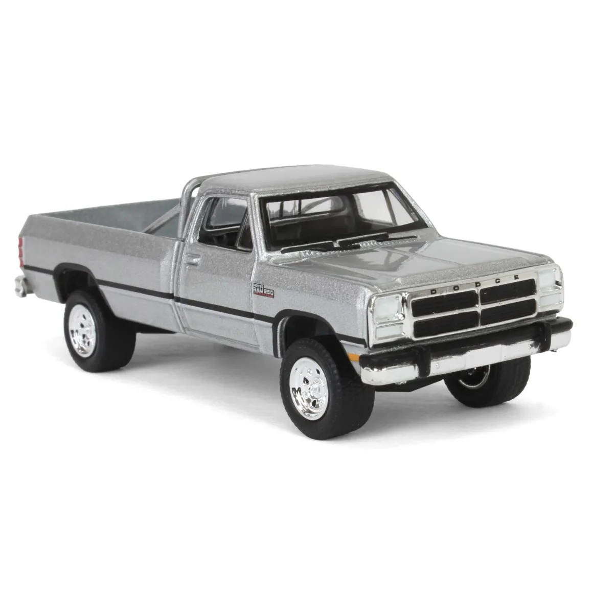 1/64 1992 Dodge Ram D250 Power Ram Lifted with Rollbar, Sterling Silver, All-Terrain Series 16