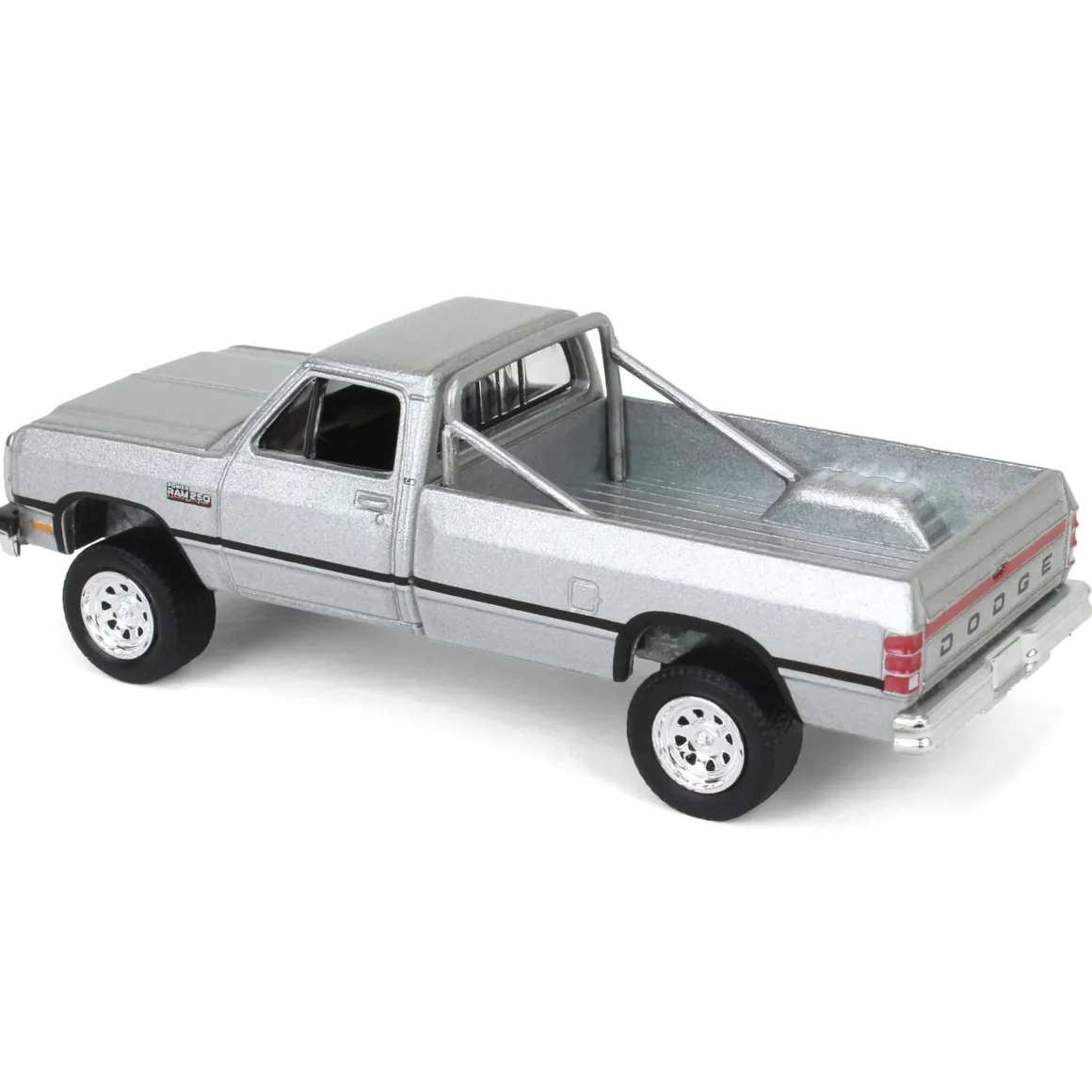 1/64 1992 Dodge Ram D250 Power Ram Lifted with Rollbar, Sterling Silver, All-Terrain Series 16