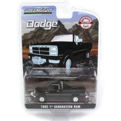 1/64 1992 Dodge Ram 1st Generation, Black Pulling Truck, Outback Toys Exclusive