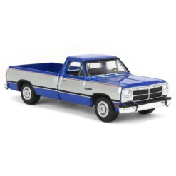1/64 1992 Dodge Ram 1st Generation, Blue & Silver, Outback Toys Exclusive