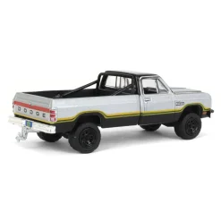 1/64 1992 Dodge Ram 1st Generation, Lifted, Silver & Black, Outback Toys Exclusive
