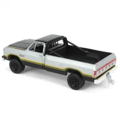 1/64 1992 Dodge Ram 1st Generation, Lifted, Silver & Black, Outback Toys Exclusive