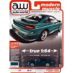 1/64 1993 Dodge Stealth RT, Peacock Green, Auto World 2021 Release 4B