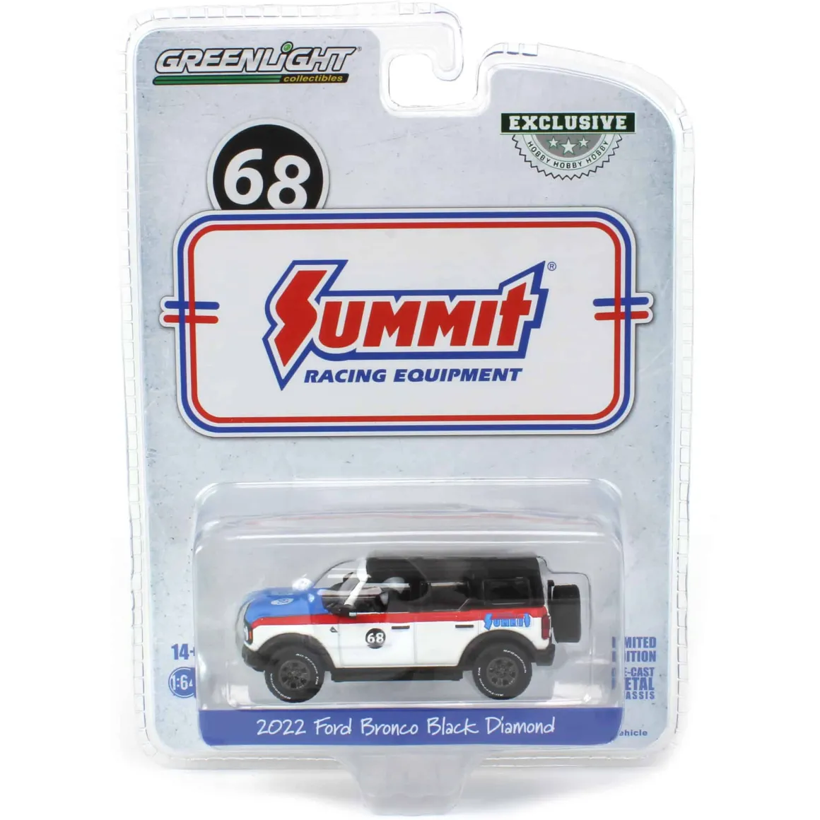 1/64 2022 Ford Bronco Black Diamond, Summit Racing #68, Hobby Exclusive