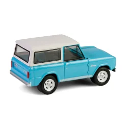 1/64 1966 Ford Bronco Custom SUV, Scottsdale 2024, Turquoise Blue, Barrett-Jackson Series 15