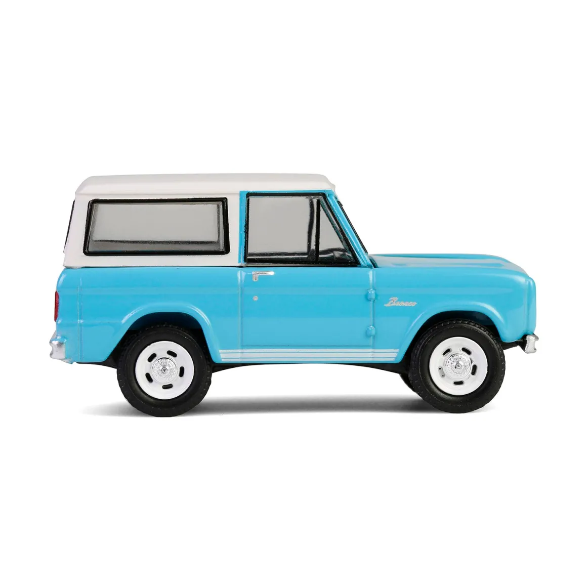 1/64 1966 Ford Bronco Custom SUV, Scottsdale 2024, Turquoise Blue, Barrett-Jackson Series 15
