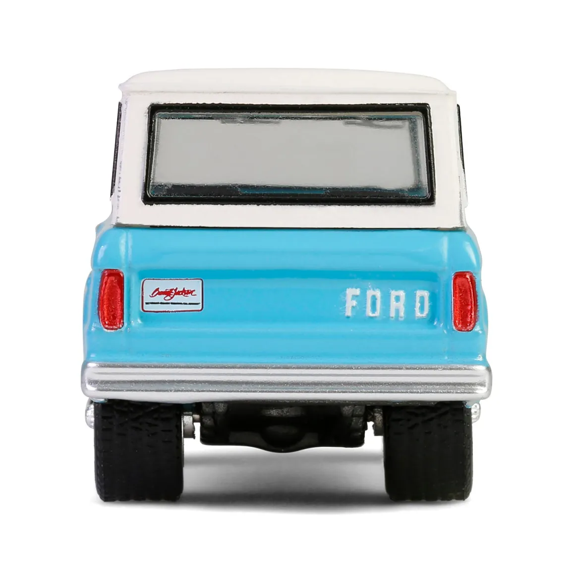 1/64 1966 Ford Bronco Custom SUV, Scottsdale 2024, Turquoise Blue, Barrett-Jackson Series 15