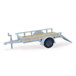 1/64 2021 Ford Bronco 4-Door Badlands, Cactus Grey with Utility Trailer & Motorcycle, Hitch & Tow Series 33