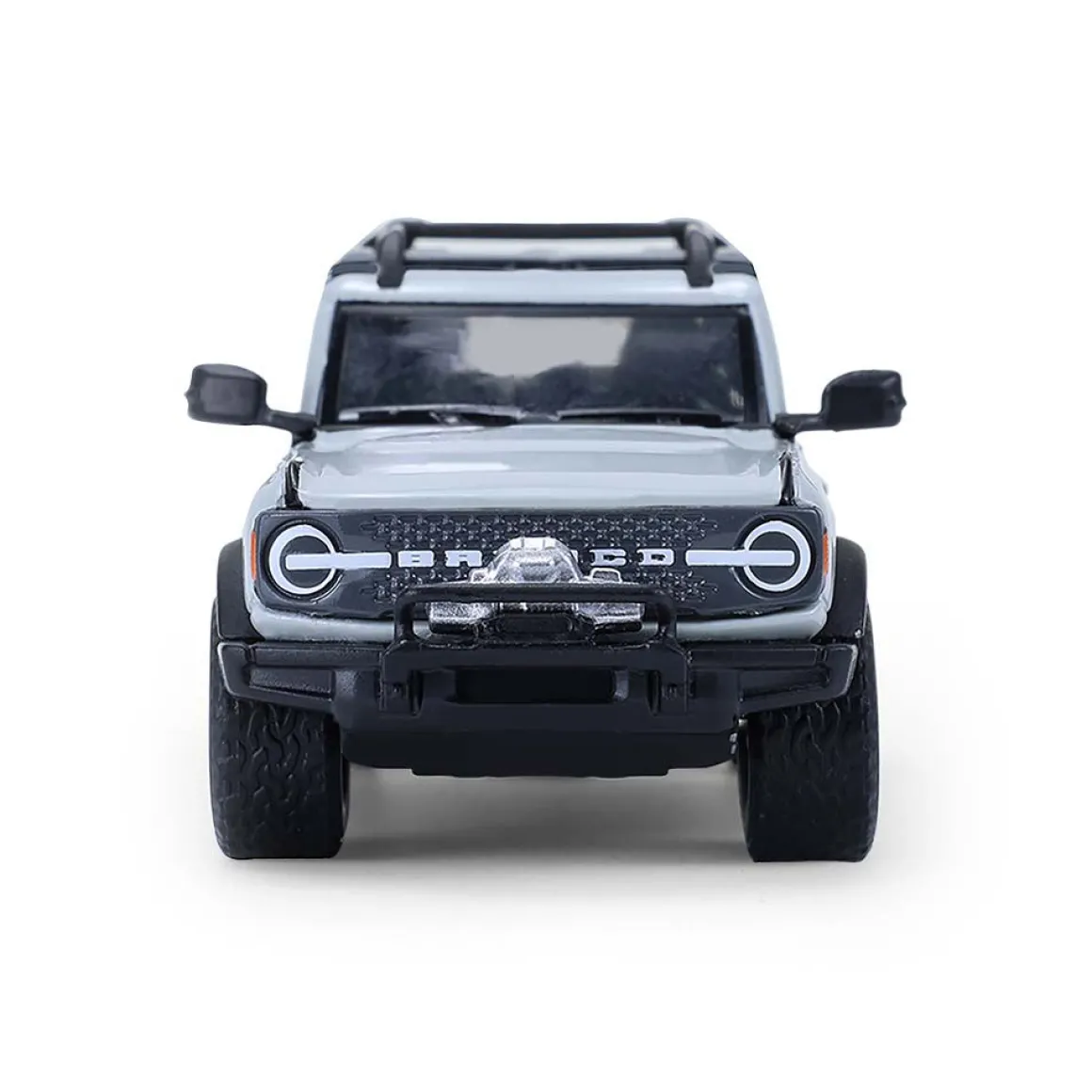 1/64 2021 Ford Bronco 4-Door Badlands, Cactus Grey with Utility Trailer & Motorcycle, Hitch & Tow Series 33