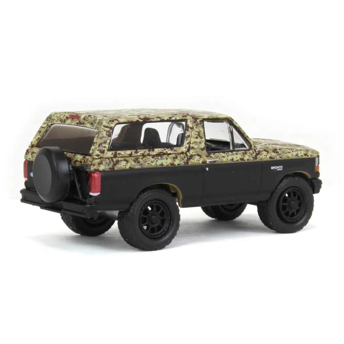 1/64 1996 Ford Bronco Lifted, Camo & Black, All-Terrain Series 14