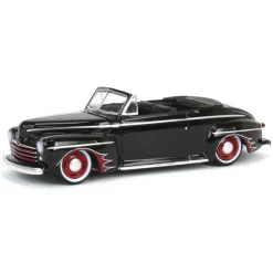 1/64 1947 Ford Deluxe Convertible Lowrider, Black & Red, California Lowriders Series 5