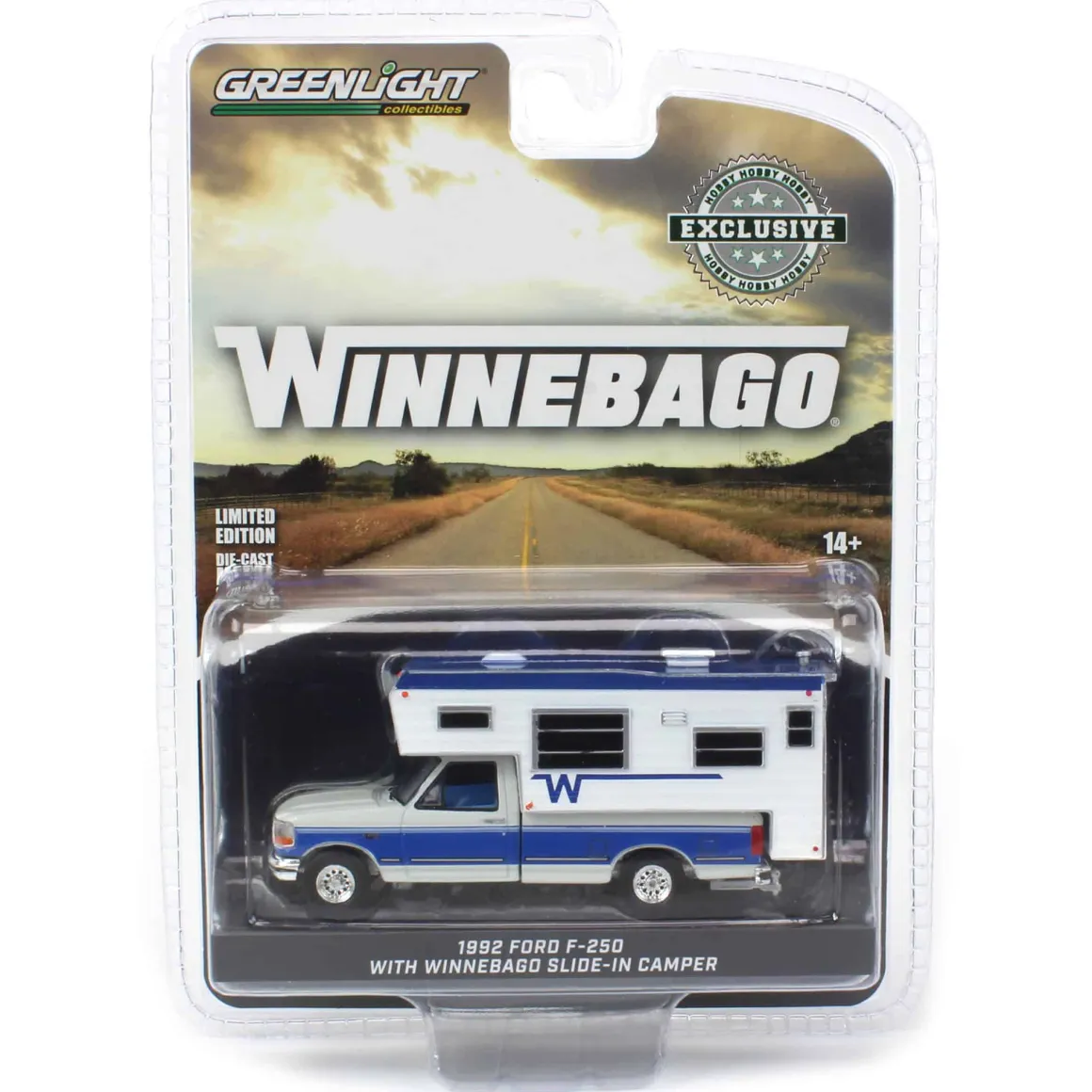 1/64 1992 Ford F-250 Long Bed with Winnebago Slide-In Camper, Hobby Exclusive
