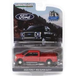 1/64 2020 Ford F-450 Platinum Super Duty Dually Pickup Truck, Rapid Red, Town & Country Exclusive