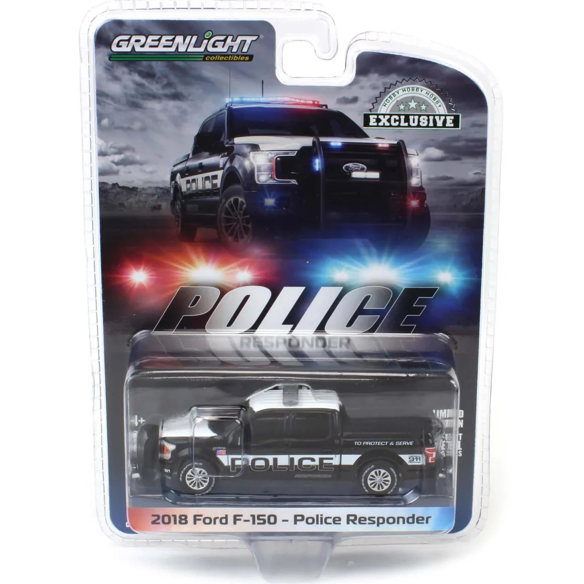 1/64 2018 Ford F-150 Police Responder, To Protect & Serve, Hobby Exclusive